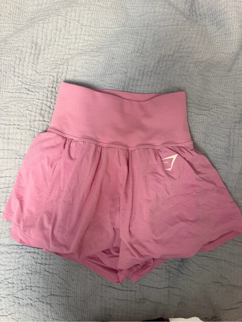 Gymshark Pink High-Rise Layered Athletic Shorts